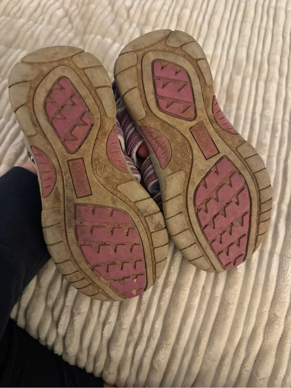 Kids Pink and Purple Closed-Toe Sandals